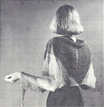Modular KNITTING PATTERN: Sequined Stole, Garter Stitch Shawl